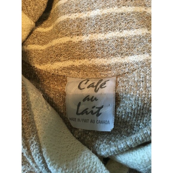 Cafe au Lait Canada Women's Button Closure Textured Terry Jacket size M - Picture 5 of 5